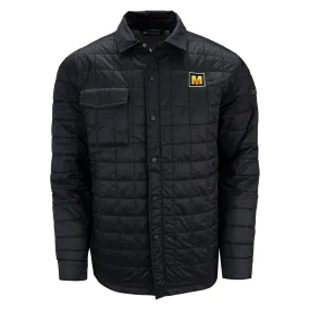 Mecum Embroidered Black Insulated Quilted Shirt Jacket