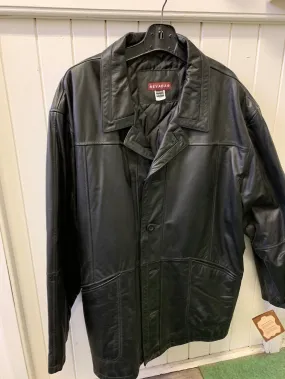 Men's Cowhide Leather 3/4 Length Jacket