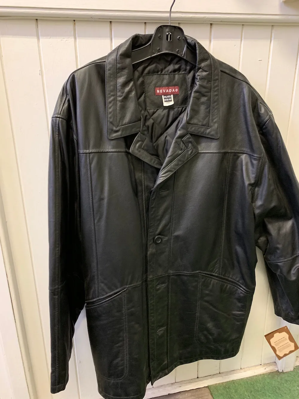 Men's Cowhide Leather 3/4 Length Jacket