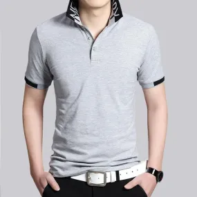 Mens Two Tone Short Sleeve Polo Shirt