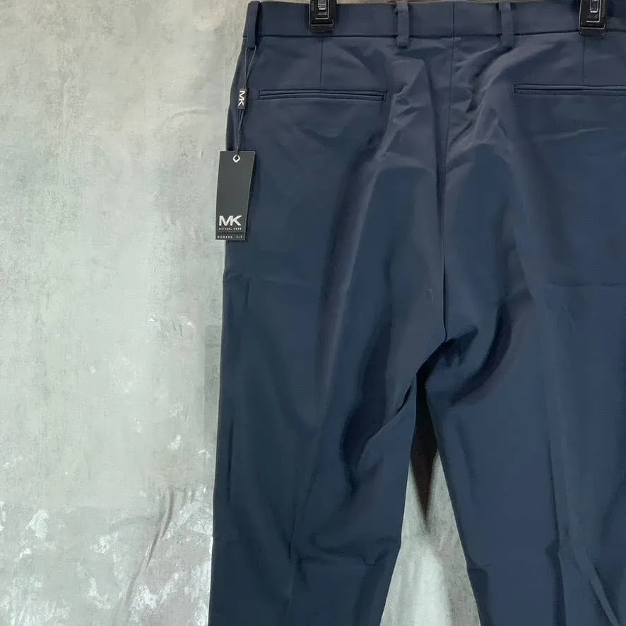 MICHAEL KORS Men's Navy Solid Modern-Fit Dress Pants SZ 34X32