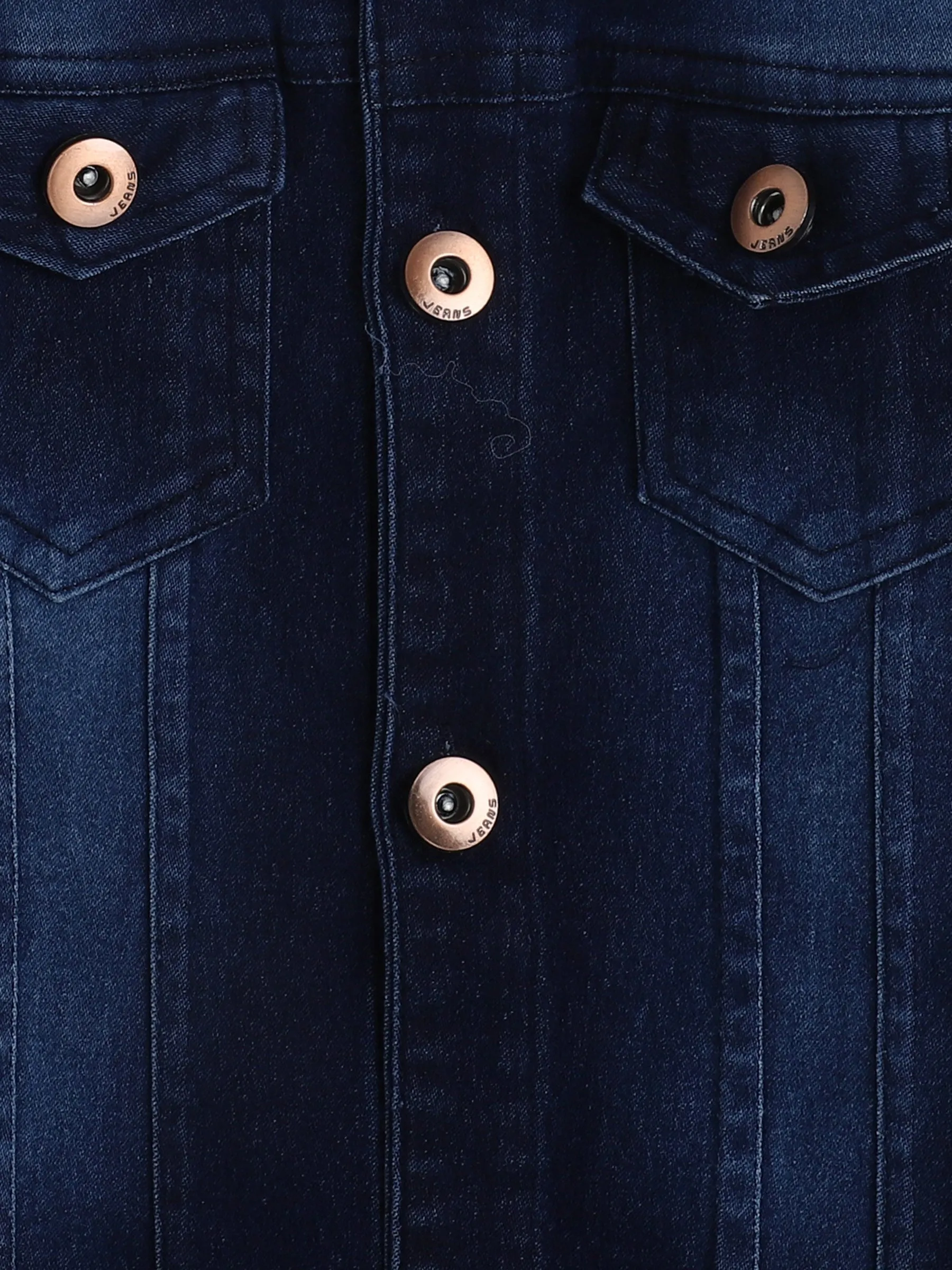 Ministitch white Tshirt and Navy Blue Denim jacket set for boys