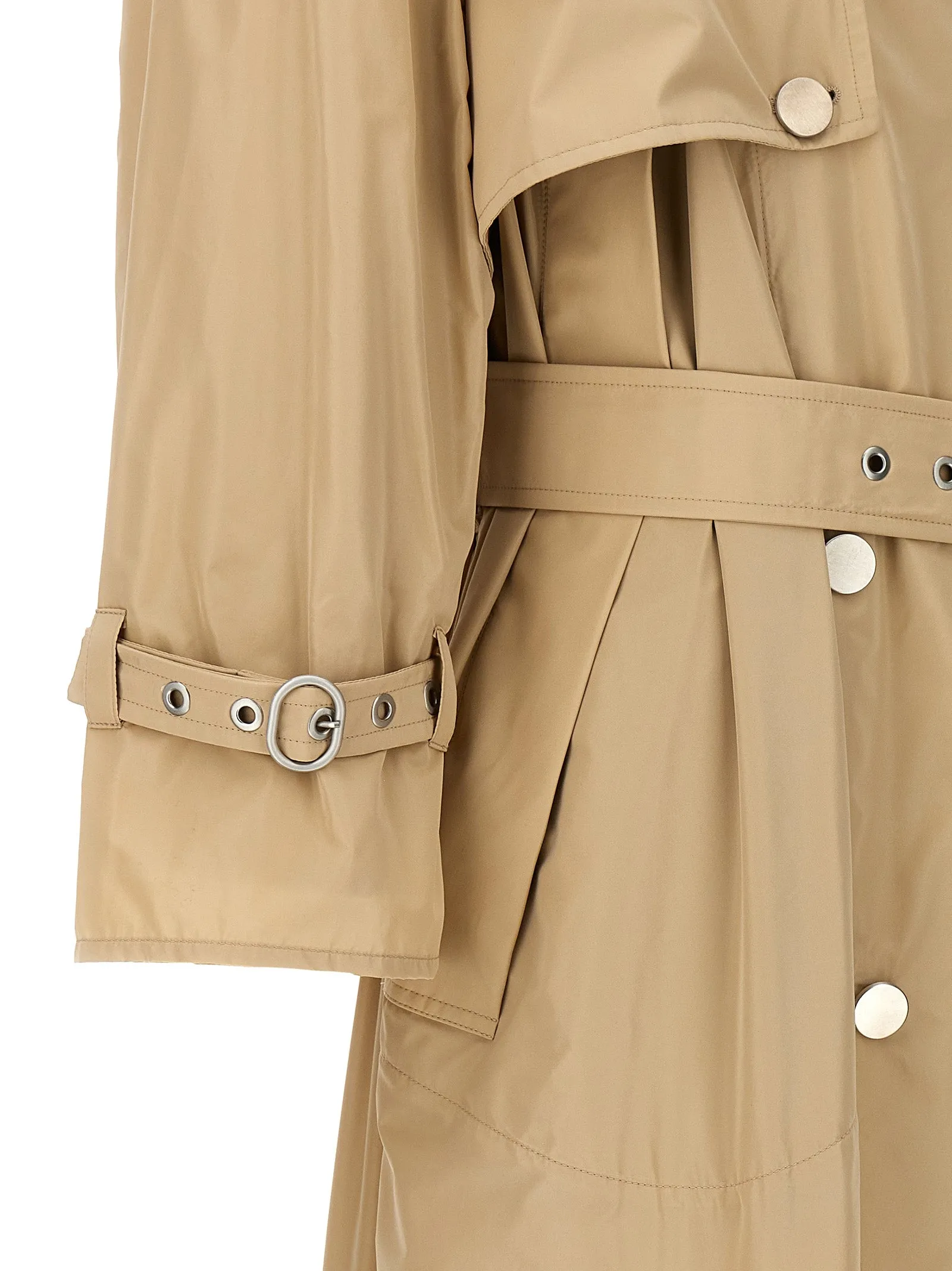 Oversize Double-Breasted Trench Coat Trench E Impermeabili Beige