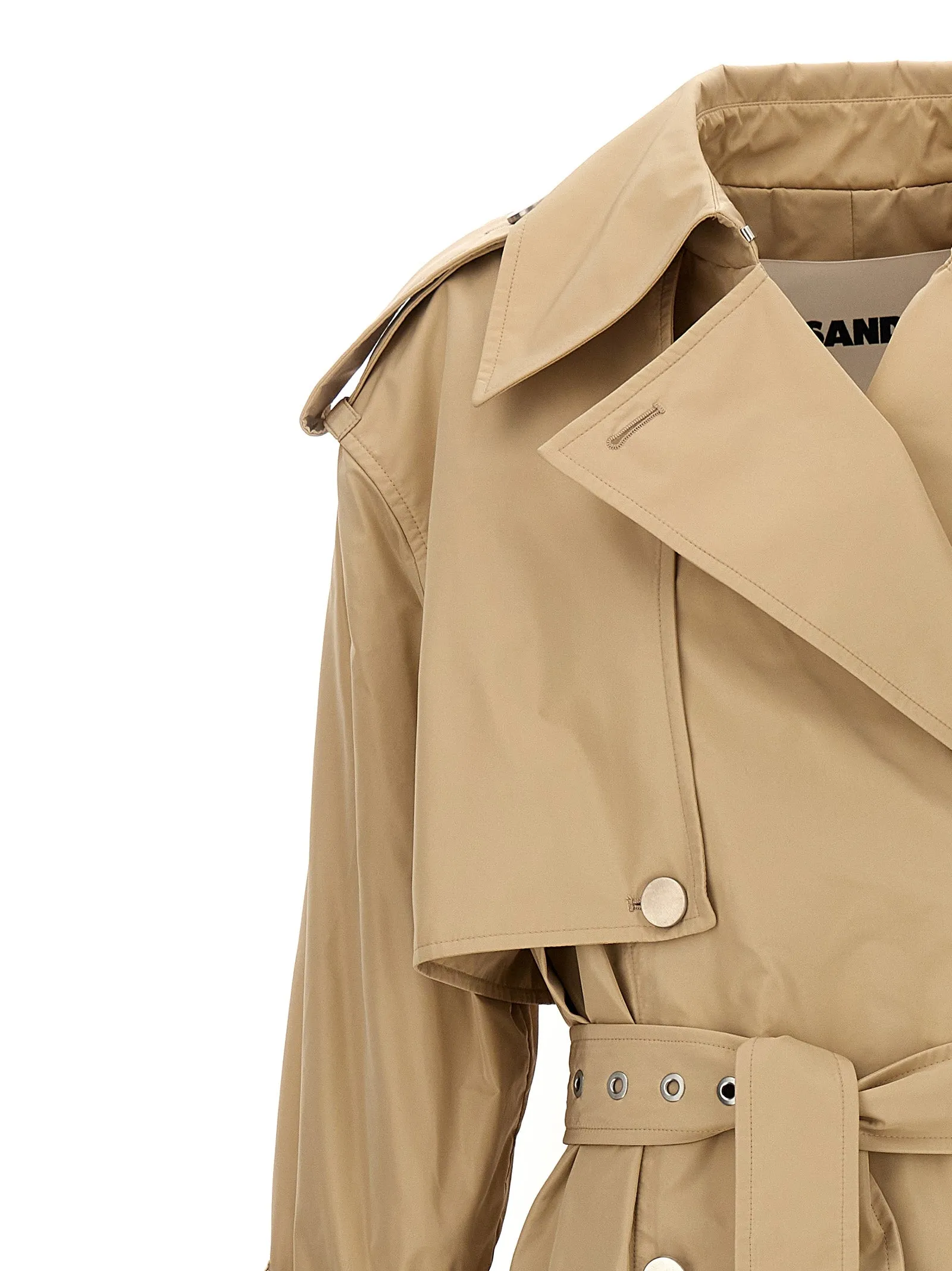 Oversize Double-Breasted Trench Coat Trench E Impermeabili Beige