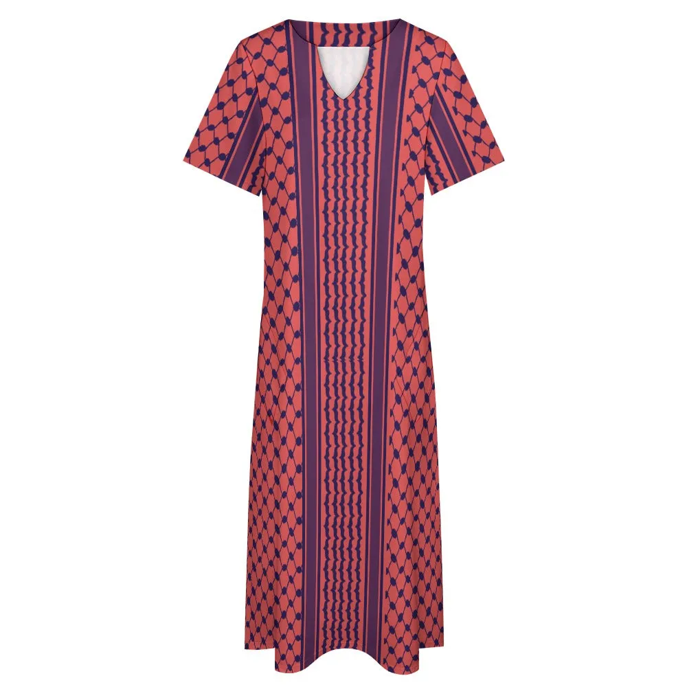 Palestinian Kuffiyeh 7-Point Sleeve Dress