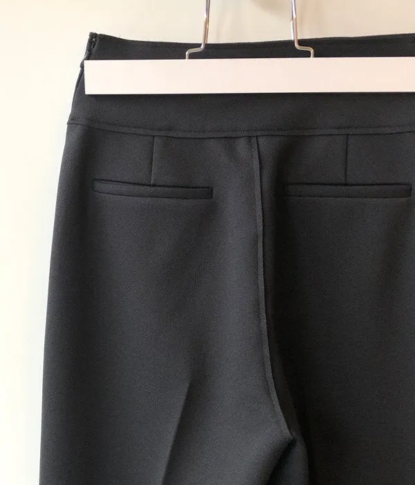 PHEENY/AMUNZEN HIGH WAIST TAPERED PANTS(BLACK)