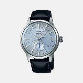 Presage Men's Blue Analog Leather Automatic Watch SSA343J1