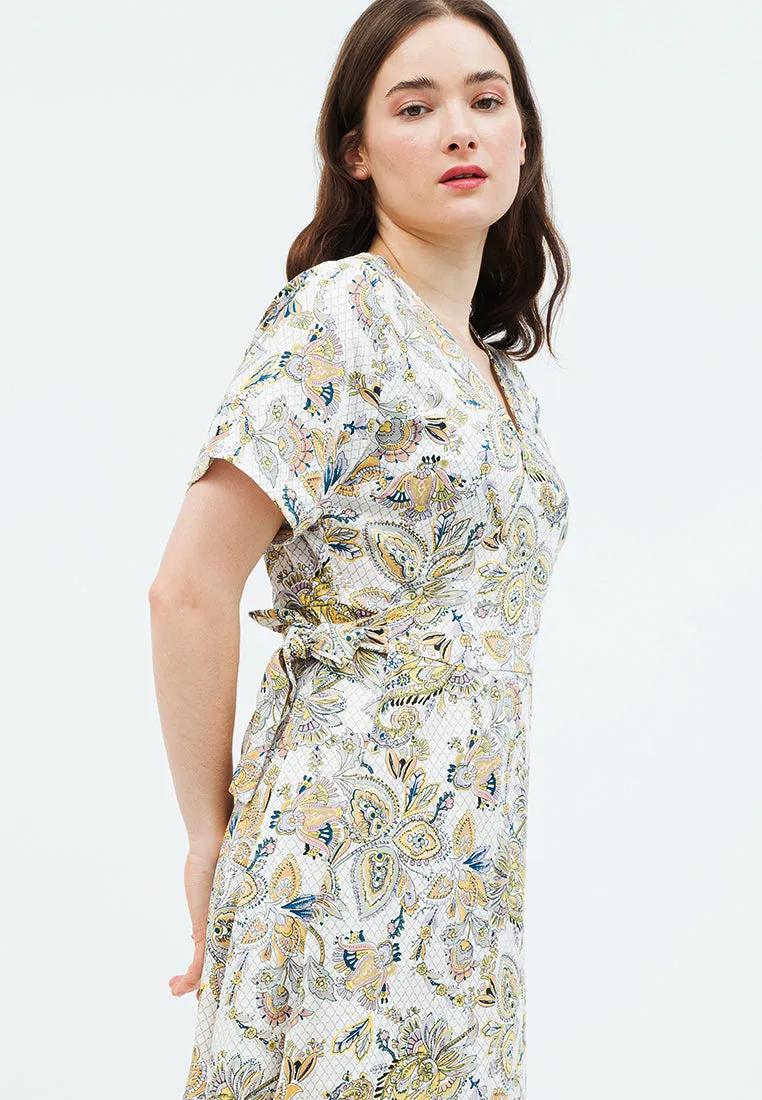 Printed Mini Wrap Dress