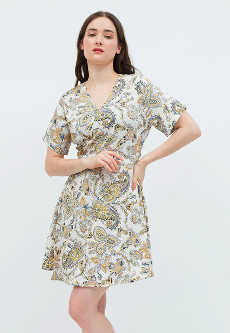 Printed Mini Wrap Dress
