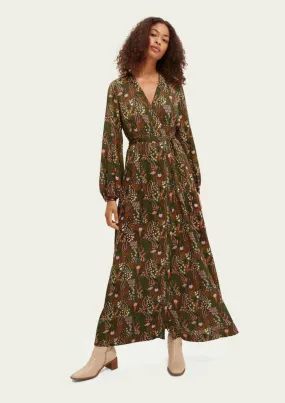 Printed Wrap-over Maxi Dress | Scotch & Soda