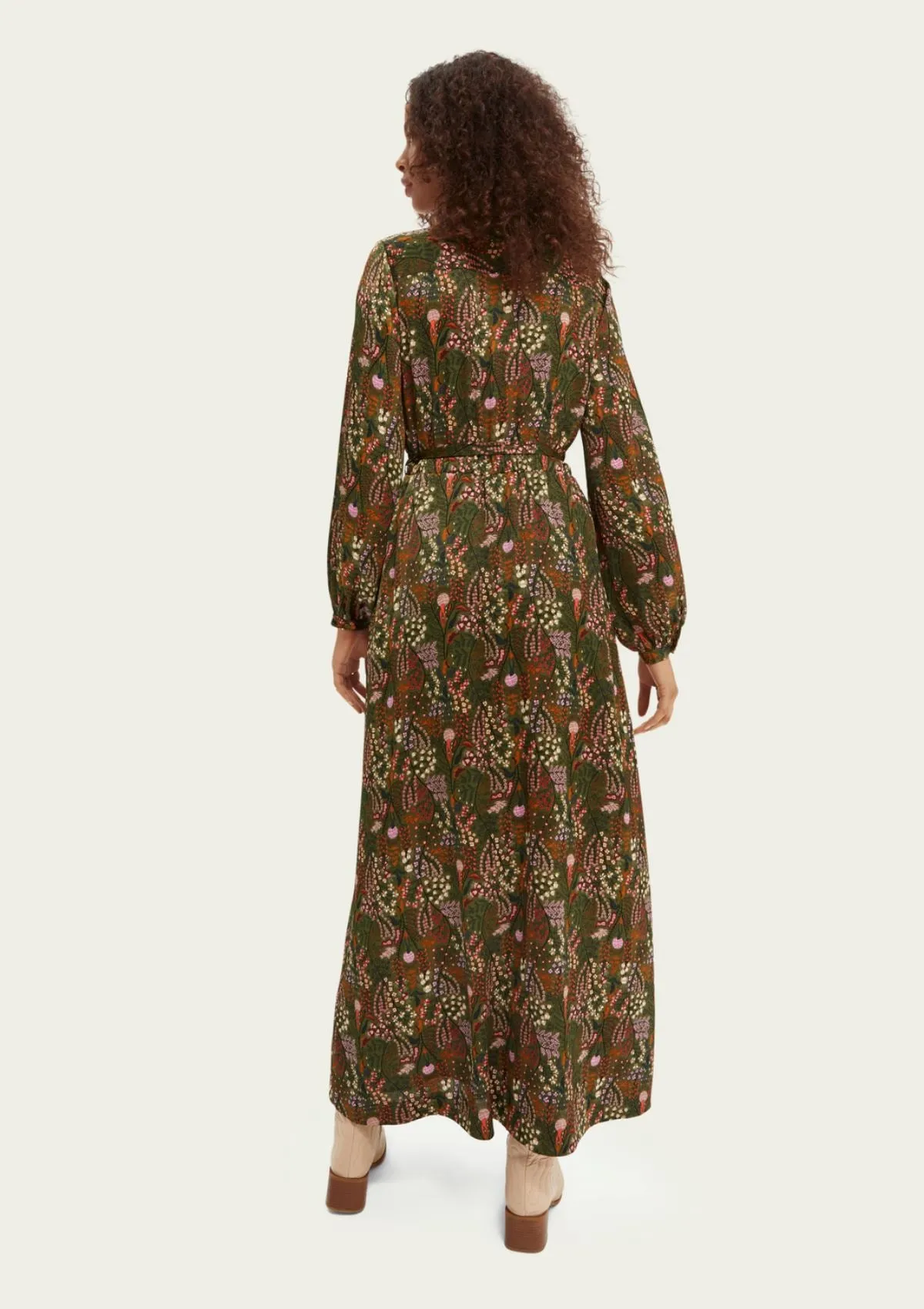Printed Wrap-over Maxi Dress | Scotch & Soda
