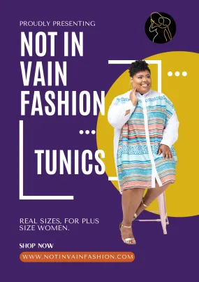 "Journey to Purpose" Button Down Printed Tunic Dress