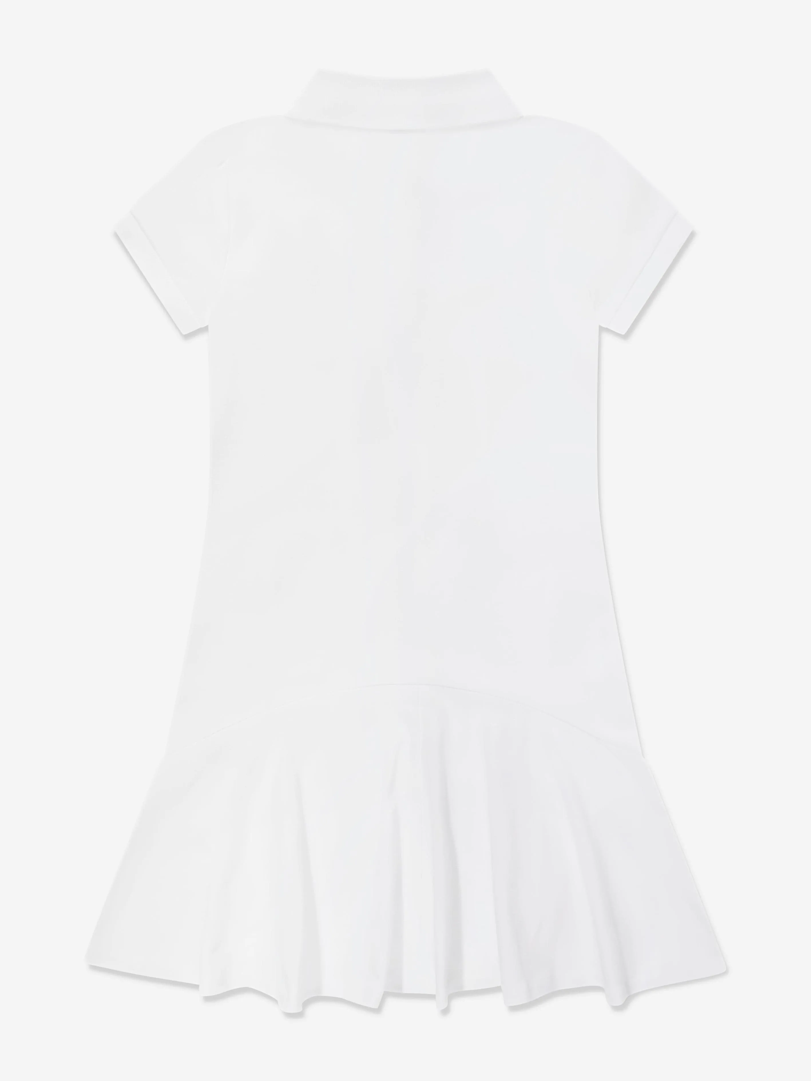Ralph Lauren Girls Flared Polo Dress in White