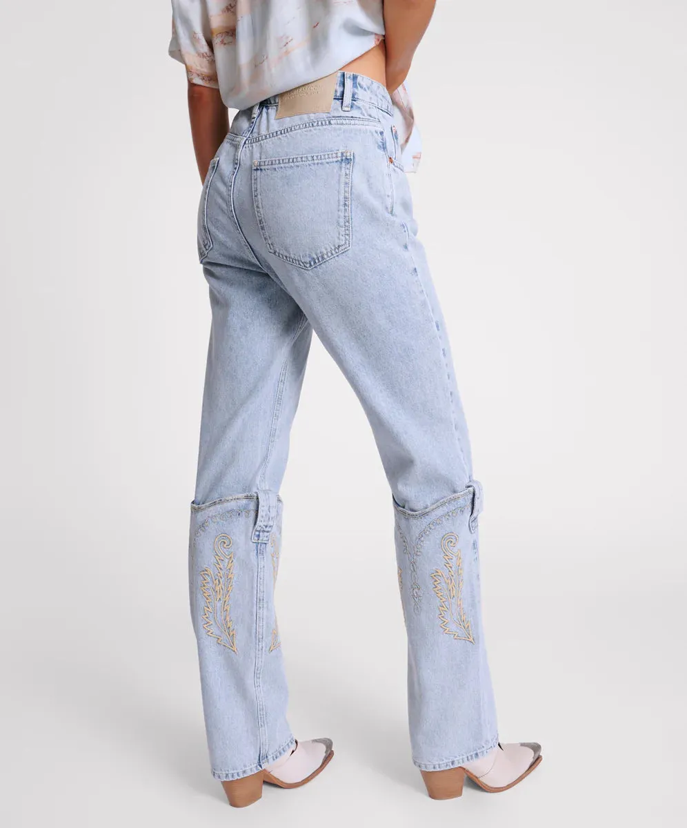 RODEO BOOTS HIGH WAIST DENIM JEANS