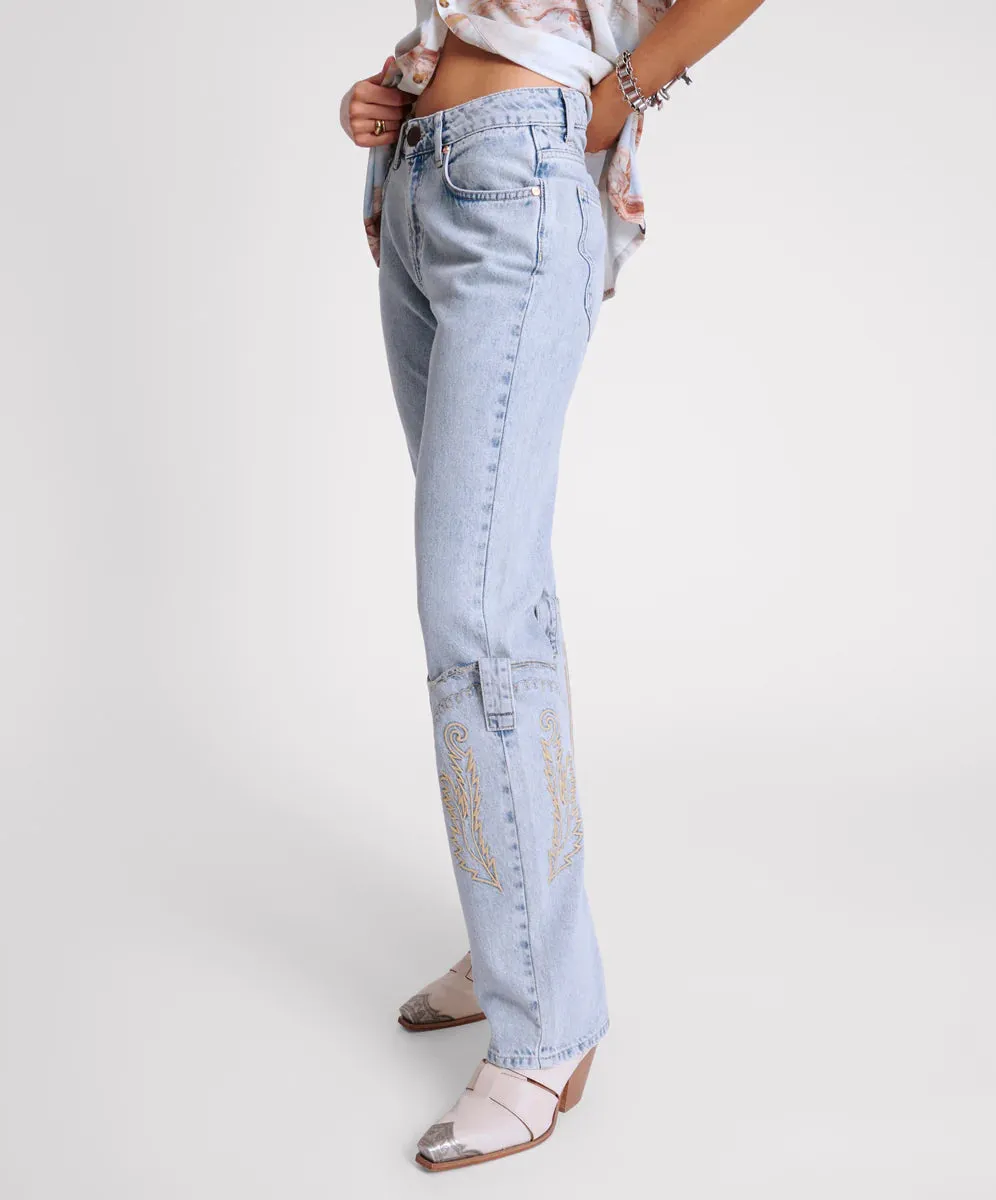 RODEO BOOTS HIGH WAIST DENIM JEANS
