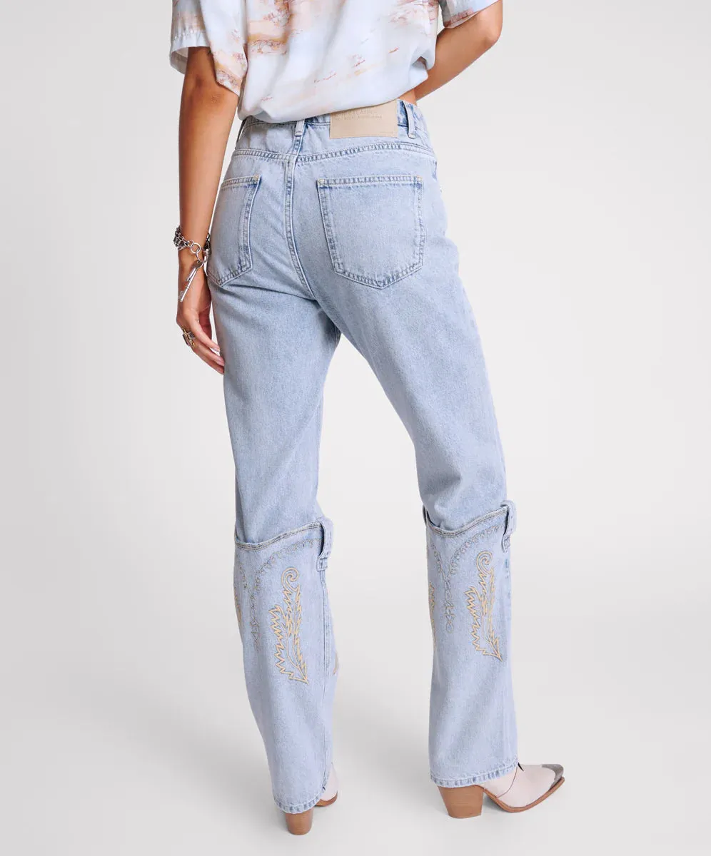 RODEO BOOTS HIGH WAIST DENIM JEANS