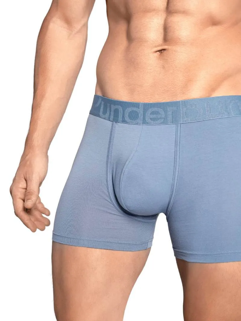 RounderBum Boxer Brief with Bum Reshaping Padding, Light Blue