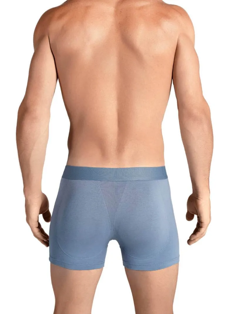 RounderBum Boxer Brief with Bum Reshaping Padding, Light Blue