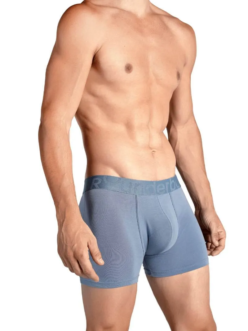 RounderBum Boxer Brief with Bum Reshaping Padding, Light Blue