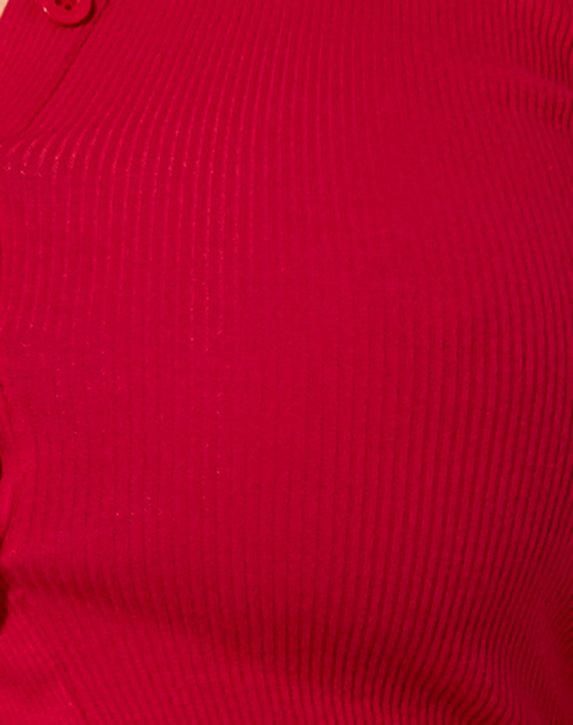 Ryals Long Sleeve Top in Rib Racing Red