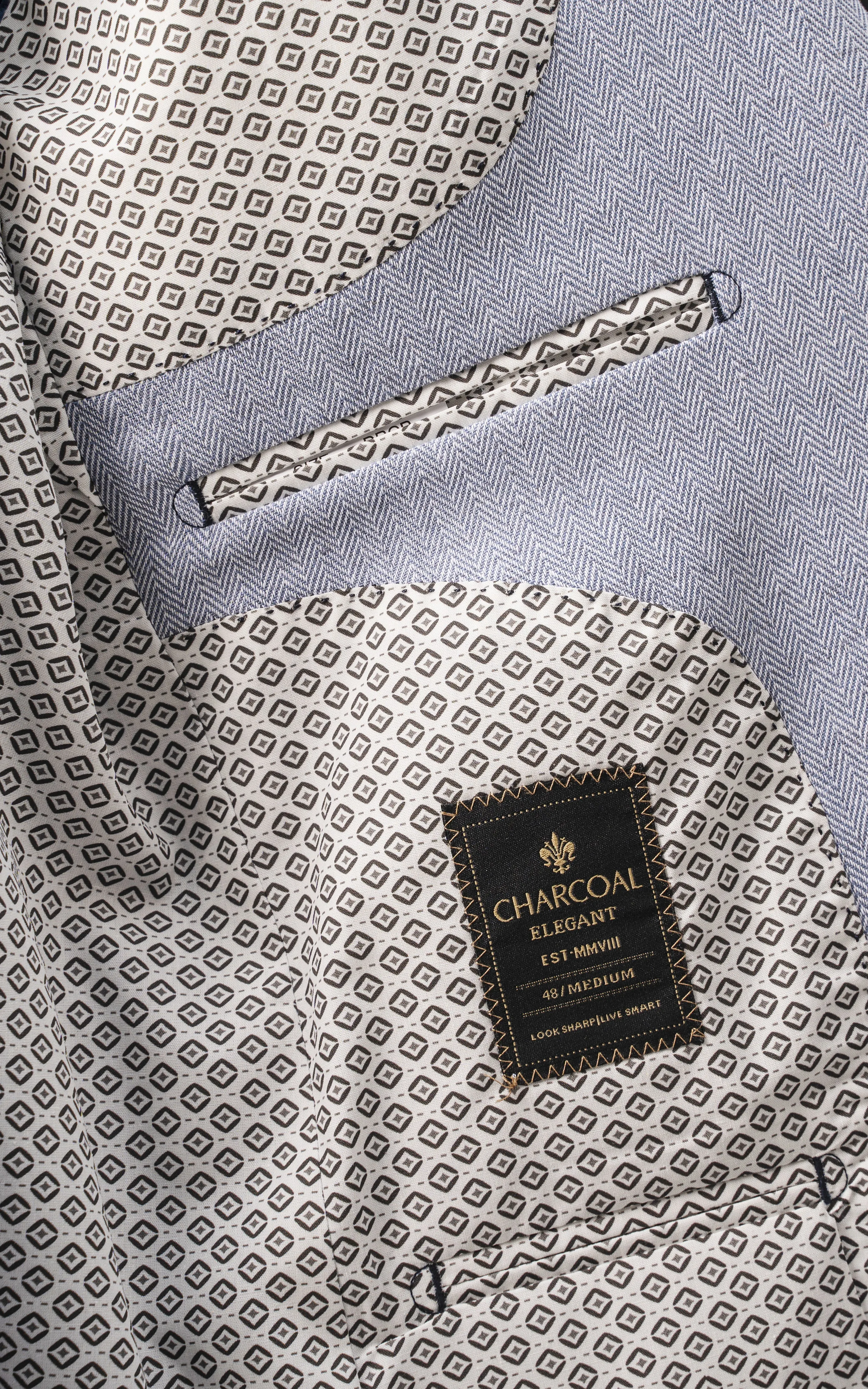 SLIM FIT CASUAL COAT LIGHT BLUE