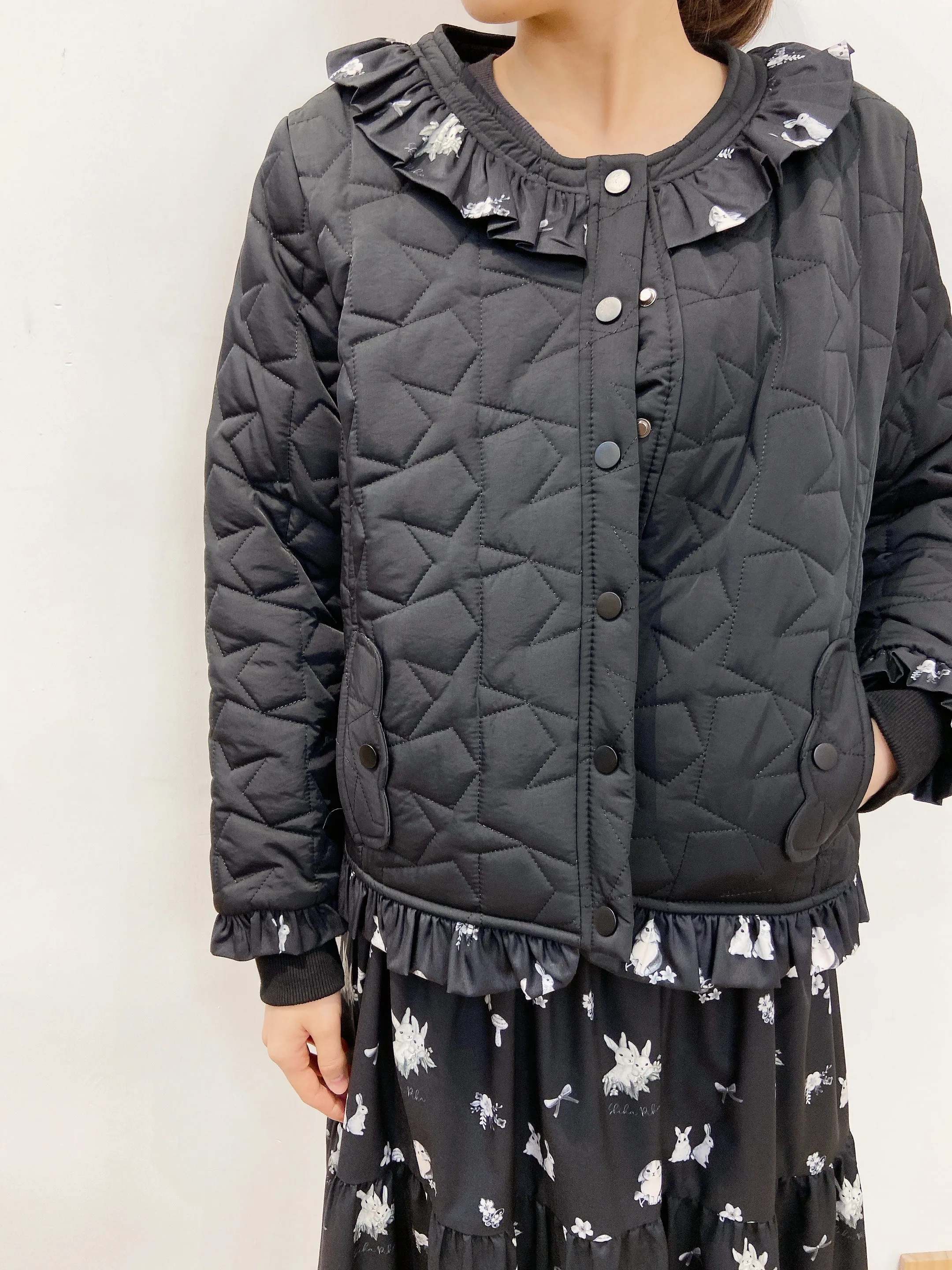 SP0051 SP Stars Quilted Bunny Ruffle Jacket