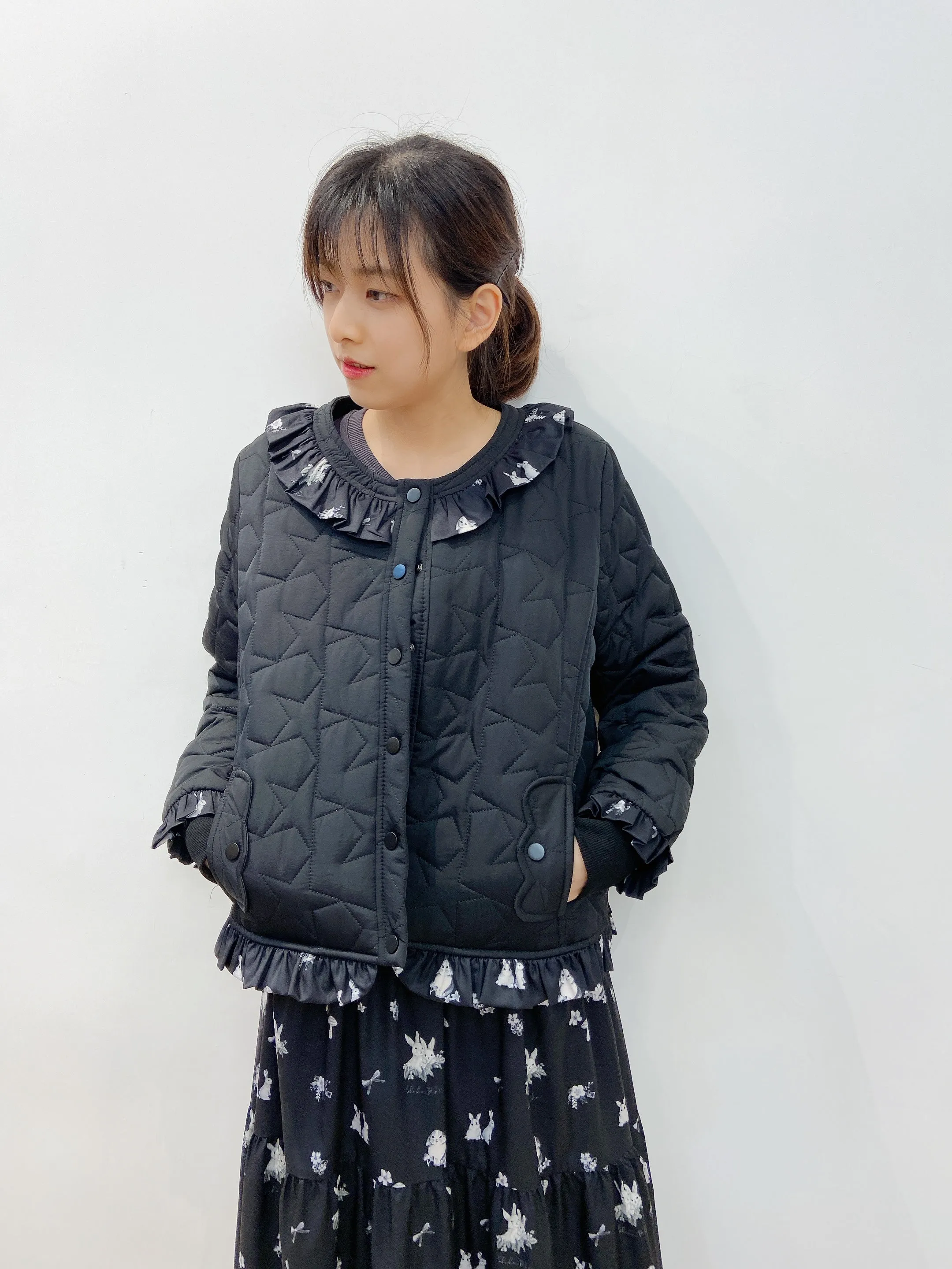 SP0051 SP Stars Quilted Bunny Ruffle Jacket
