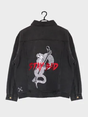 Stay Bad Denim Jacket  - Black Wash