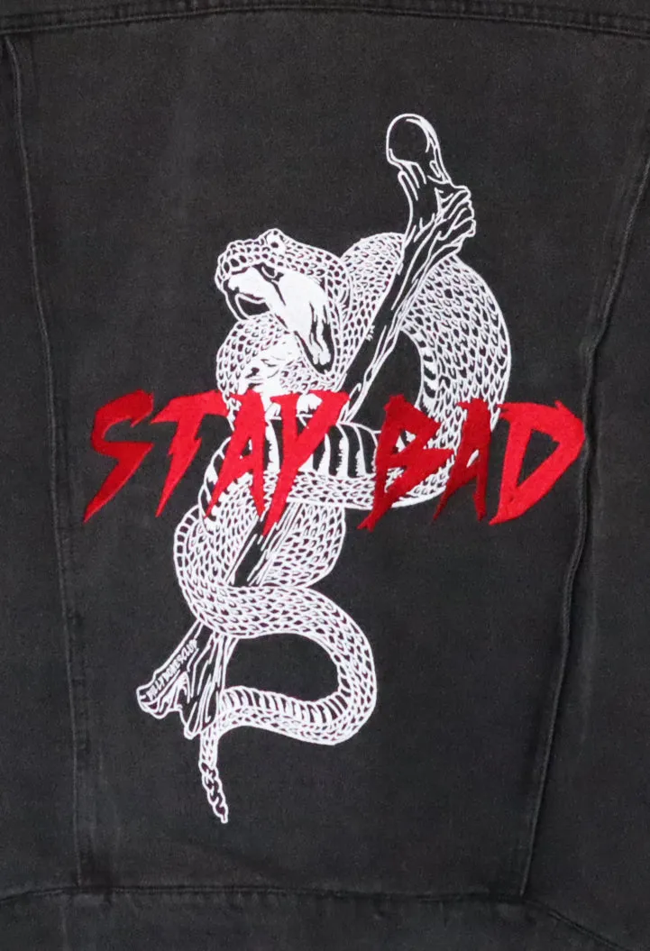 Stay Bad Denim Jacket  - Black Wash