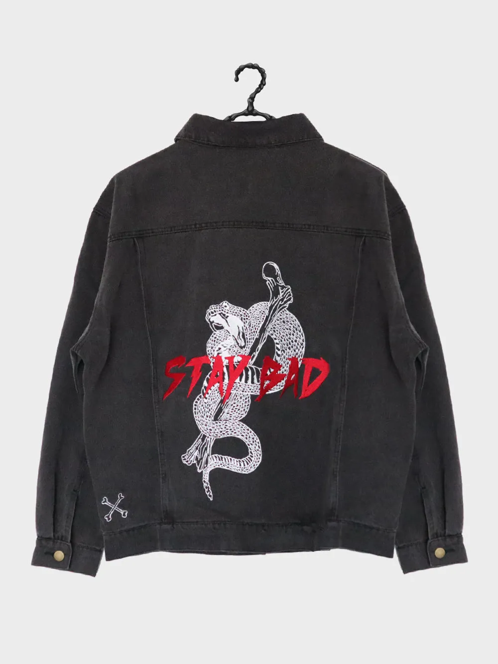 Stay Bad Denim Jacket  - Black Wash