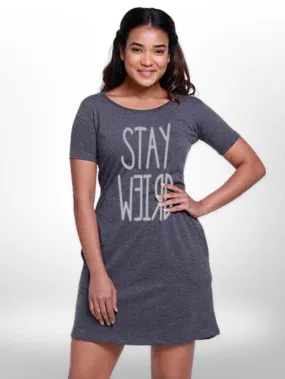 Stay Weird Printed Womens Long T-shirt