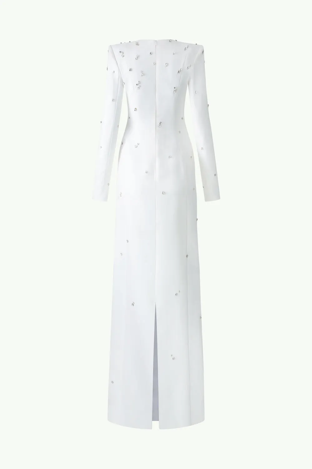 Stone Embellished Long Sleeve Dress