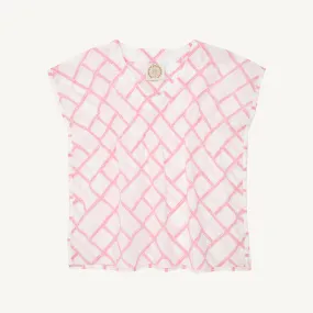 Tabby Tunic - Bamboo Proverbs with Hamptons Hot Pink