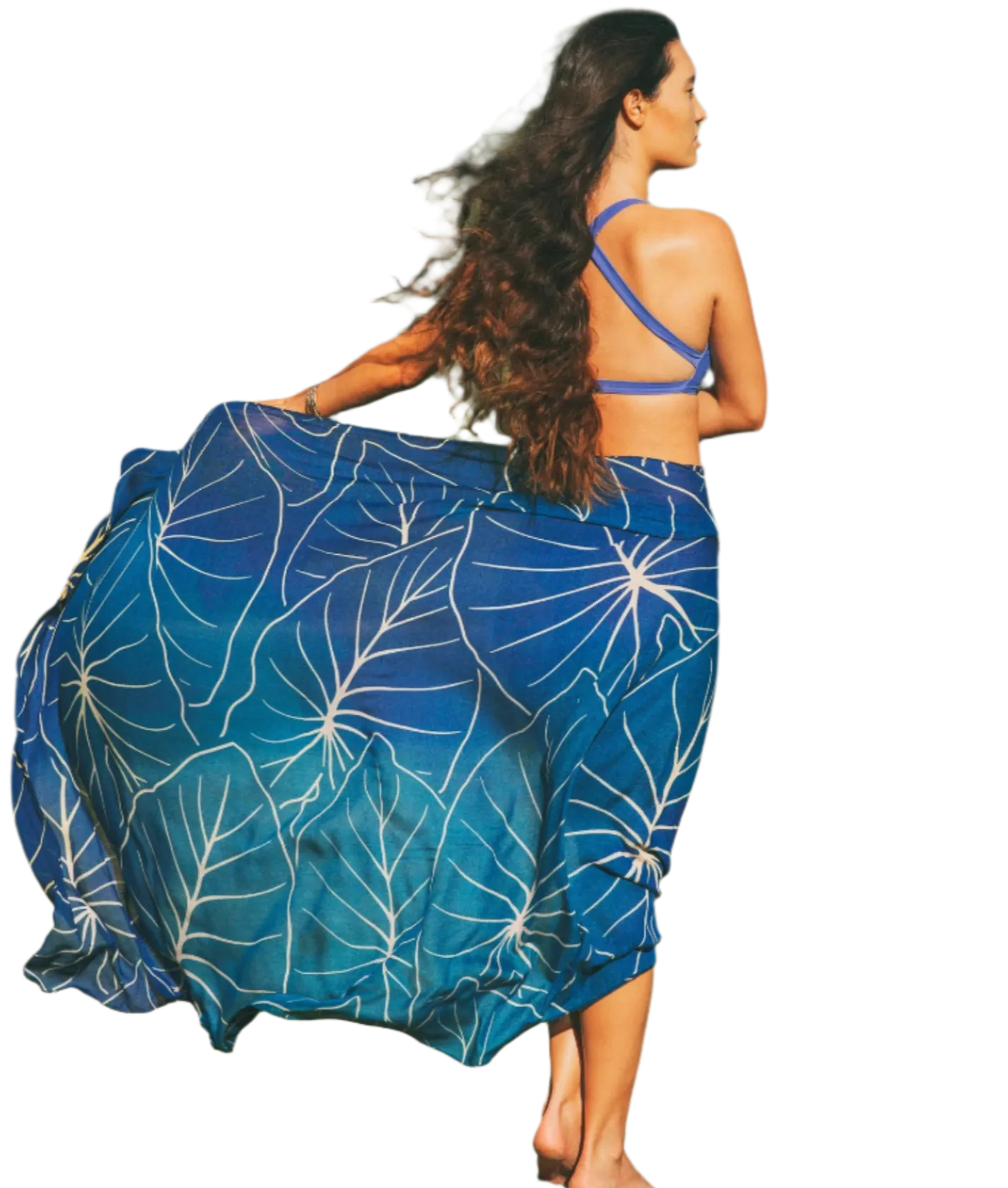 Tag Aloha Co Kalo Pareo Sarong - Blue