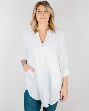 Teton in White Heavy Weight Linen Twill