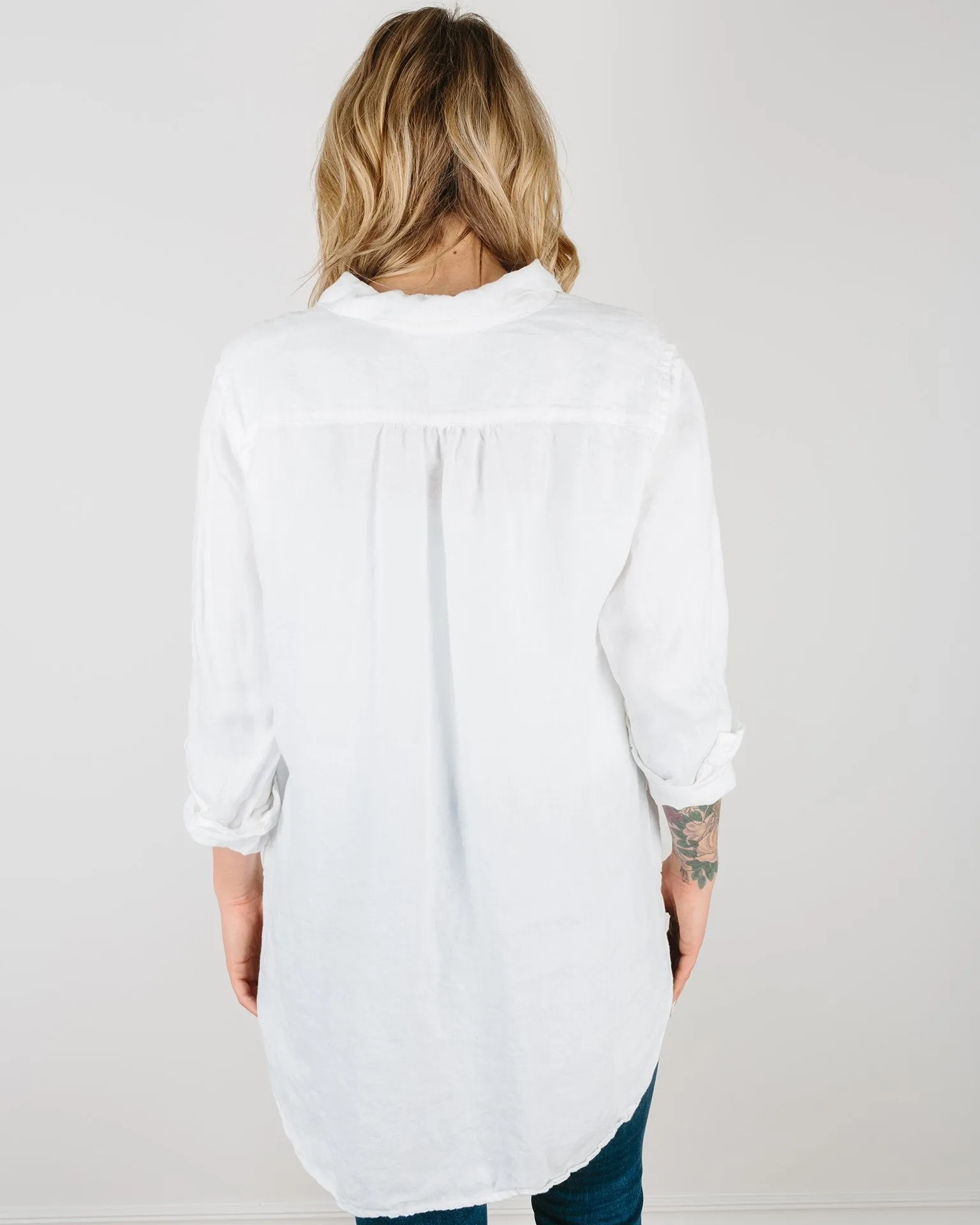 Teton in White Heavy Weight Linen Twill
