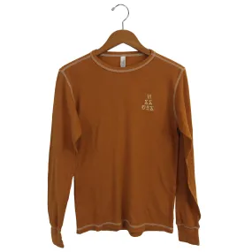 Triangle Logo Embroidered Camel Thermal Long Sleeve
