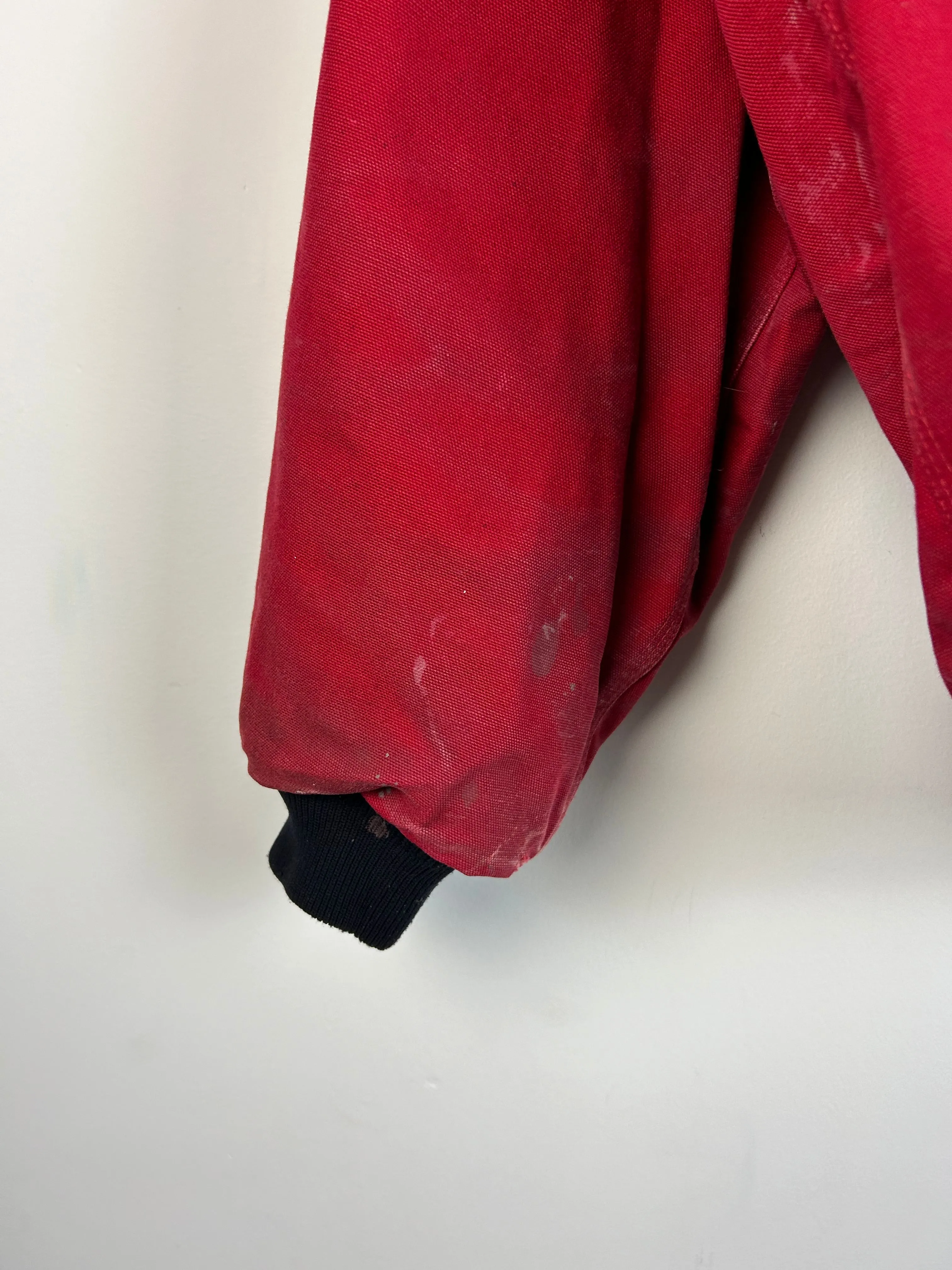 Vintage Carhartt Active Red Hooded Jacket J140