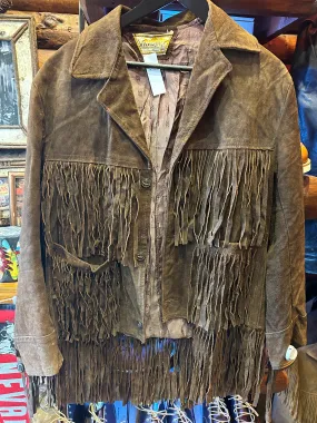 Vintage Choc Vasquez, Mexico Suede Rancher 70s, 38 Small
