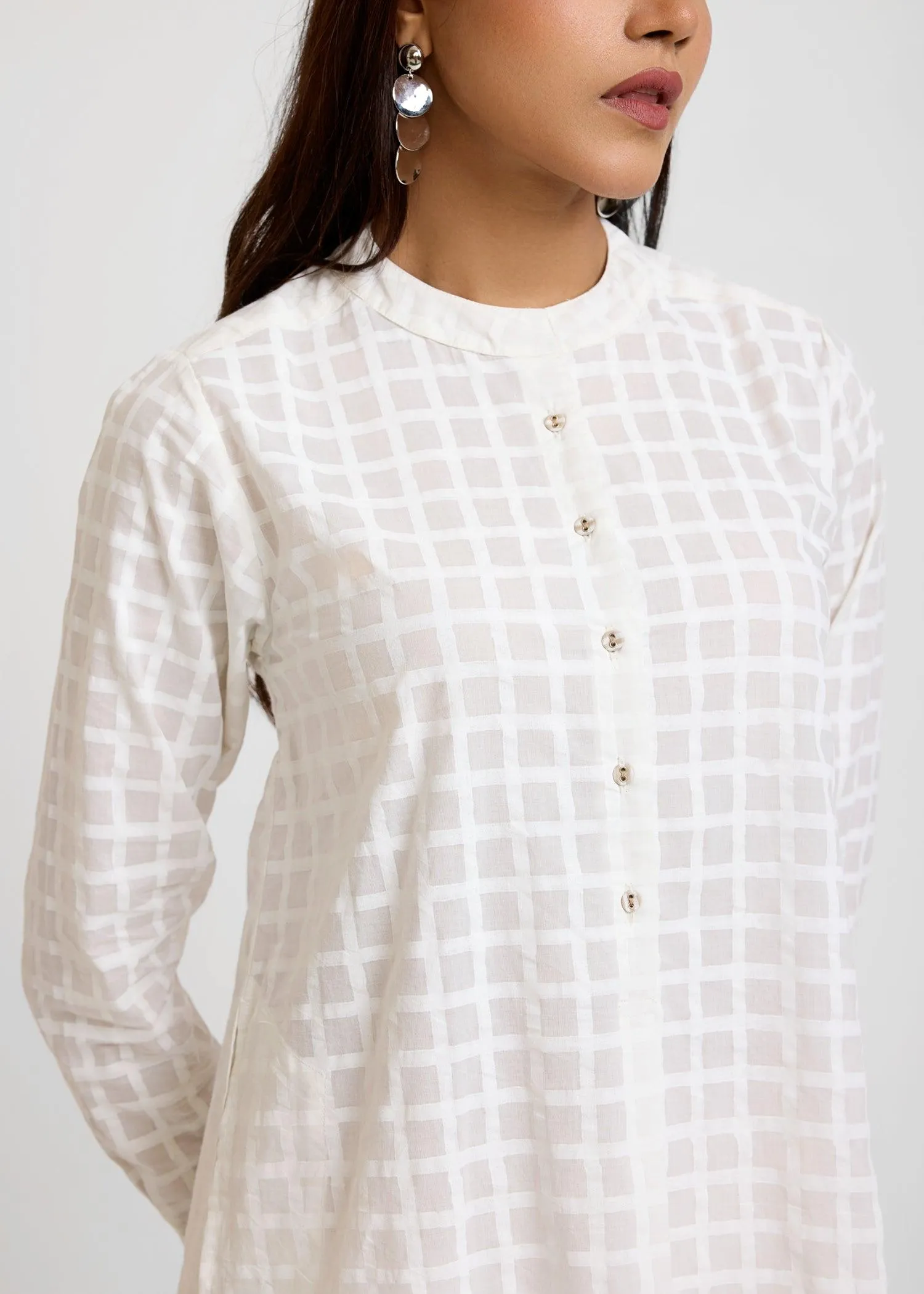 White & Beige Summer Tunic