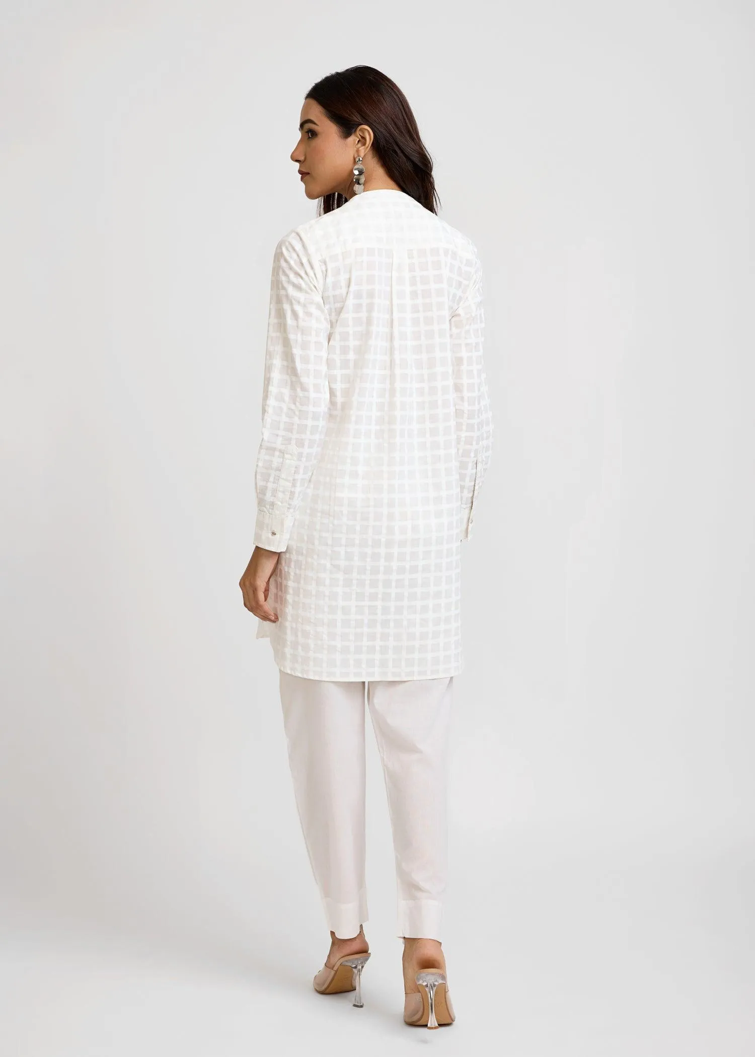 White & Beige Summer Tunic