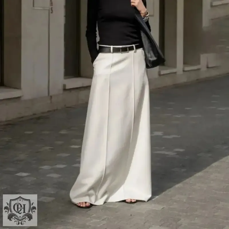 White Elegant Maxi Skirt