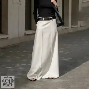 White Elegant Maxi Skirt