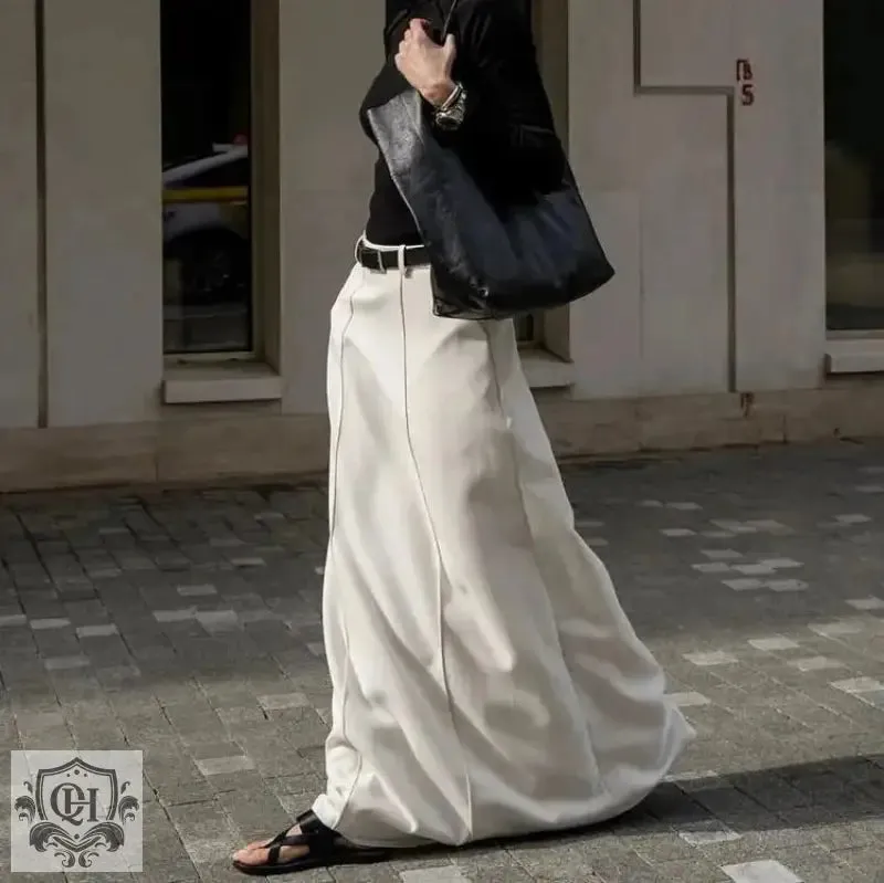 White Elegant Maxi Skirt