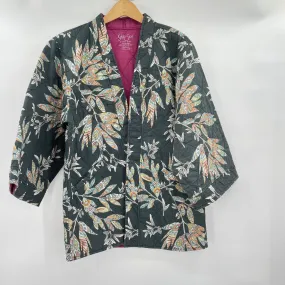 women Kyla Seo NWT Jovie Print Jasper Palm Dark Green Jacket M