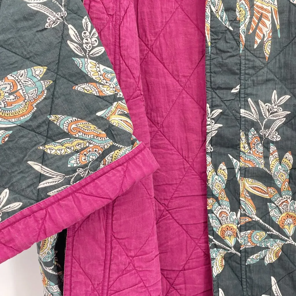 women Kyla Seo NWT Jovie Print Jasper Palm Dark Green Jacket M