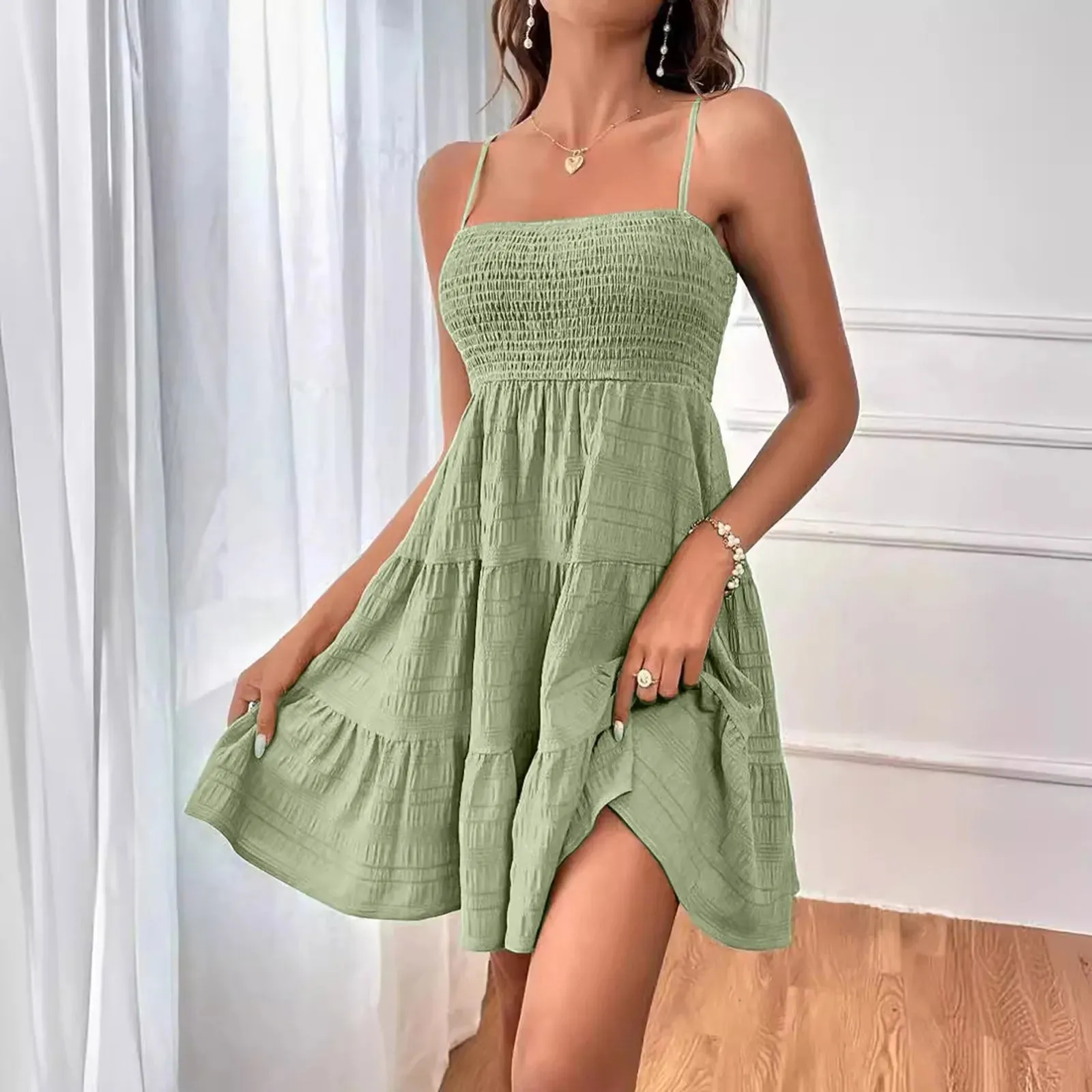 Women's Evening Wrap Corset Mini Dress - Sleeveless Summer Beach Coverup