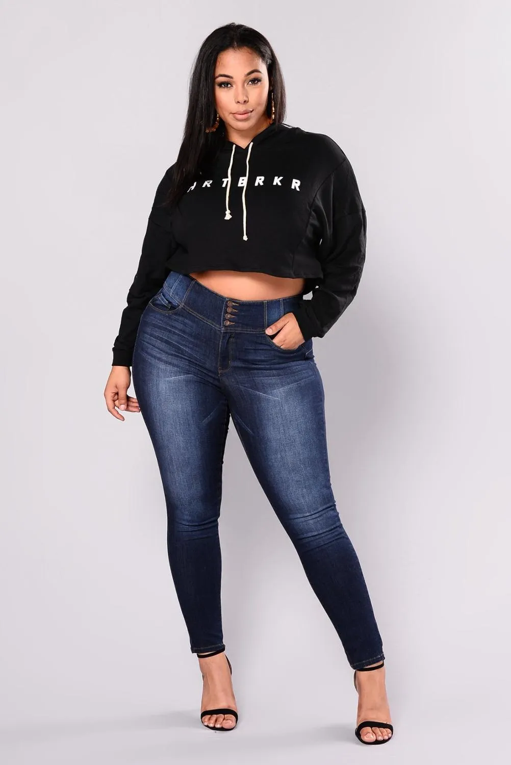 Women's Plus Size High Waist Jeans Casual Denim Jeans High Quality Pants
