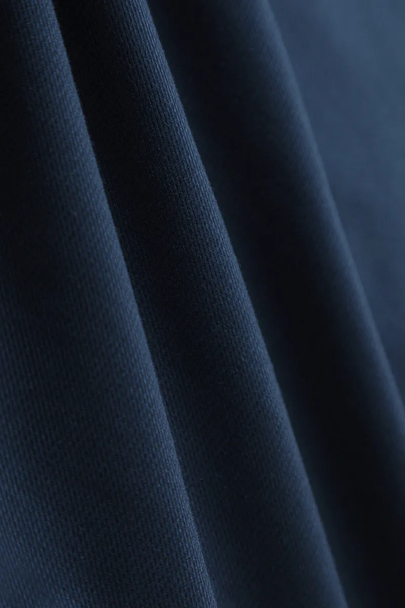 Wrinkle-Free Dobby Twill Dress Shirt  | Navy Semi Plain 27587N