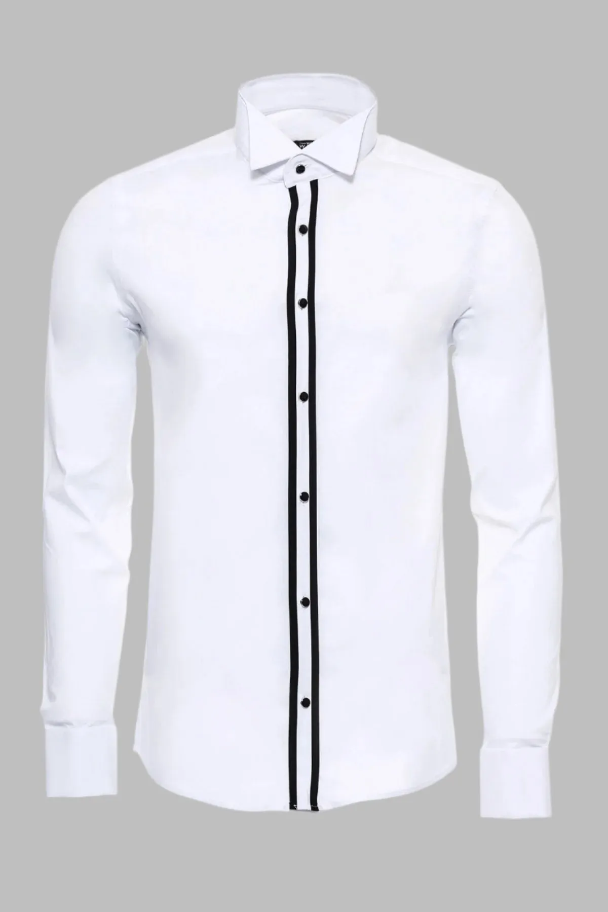 WSS Button Detailed White Formal Shirt  - Singen
